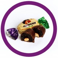 Конфеты шоколадные Чернослив с миндалем EcoFoods 1кг